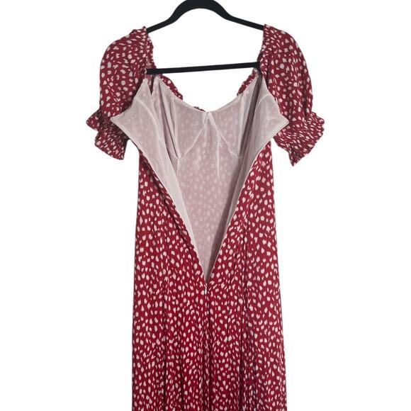 Since Then Holiday Guka Polka Dot Puff Sleeve Dress Size L - Picture 5 of 15